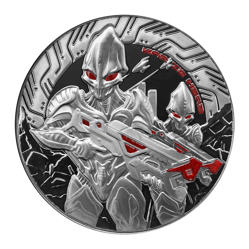 с*α様 銀メダルセット Buy 1 oz Samoa Alien Black Rhodium Plated Silver Colour Coin (2024